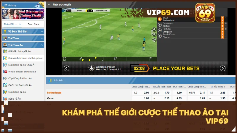 Nơi hội tụ của đa dạng môn thể thao ảo sống động và kịch tính