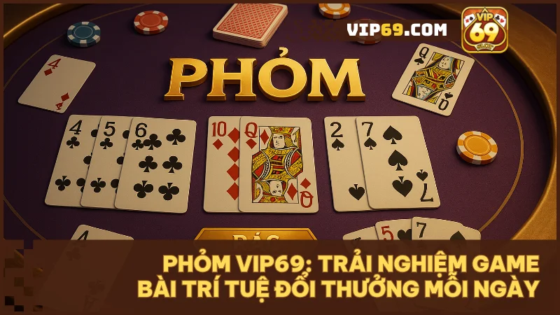 Khám phá game bài Phỏm Vip69 với tỷ lệ đổi thưởng hấp dẫn 1 Phỏm Vip69 là lựa chọn hoàn hảo cho game thủ yêu thích trí tuệ và phần thưởng thật