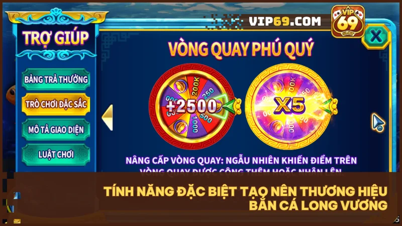 Bắn Cá Long Vương VIP69 | Săn cá đổi thưởng, trúng lớn từng phát bắn 4 Loạt tính năng pháo băng giá, boss rồng và mini game giúp tăng cơ hội trúng lớn mỗi ván chơi.